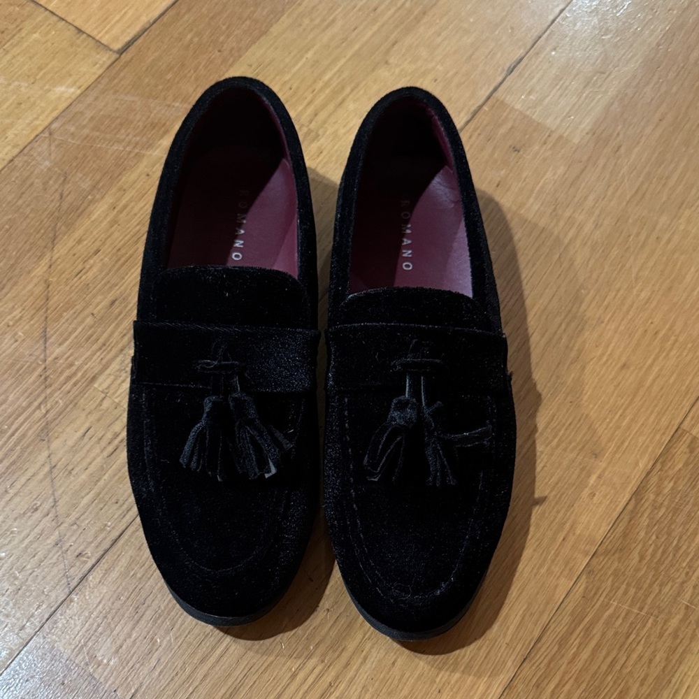 Romano Black Tassel Loafers boys